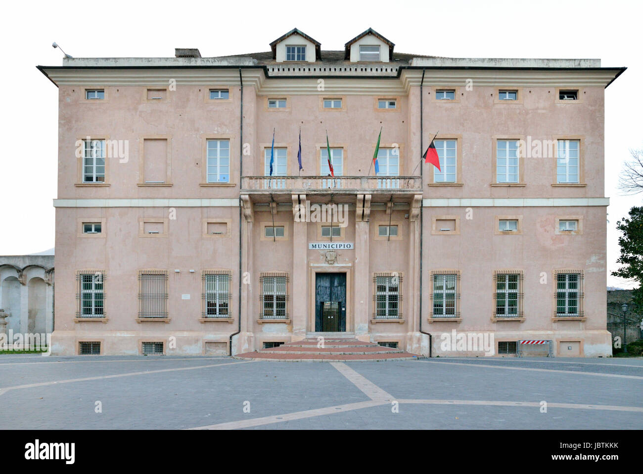 Loano town hall front view Doria palace Stock Photo