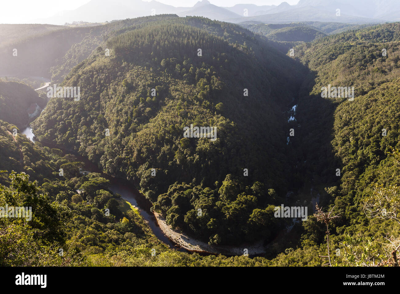 Map of Africa landscape view, Garden Route Stock Photo