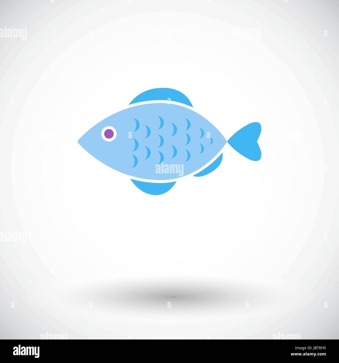 Fish. Single flat icon on white background. Vector illustration Stock ...
