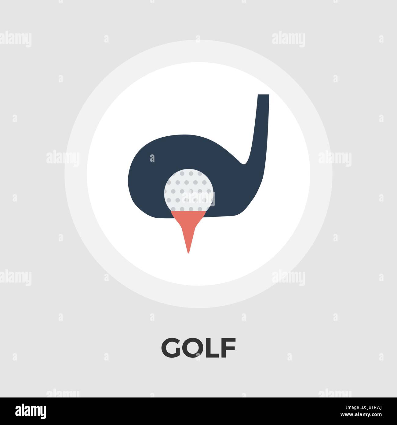 Golf icon vector. Flat icon isolated on the white background. Editable ...