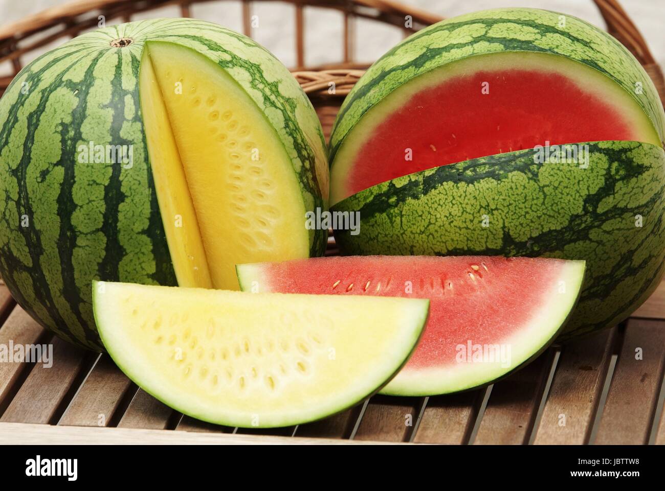 fresh melons Stock Photo