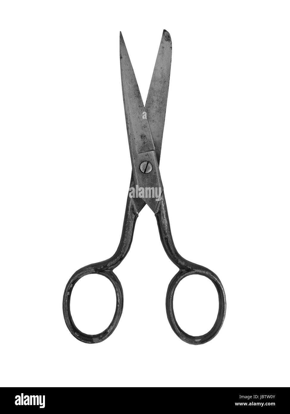 vintage craft household scissors isolated over white background Stock ...