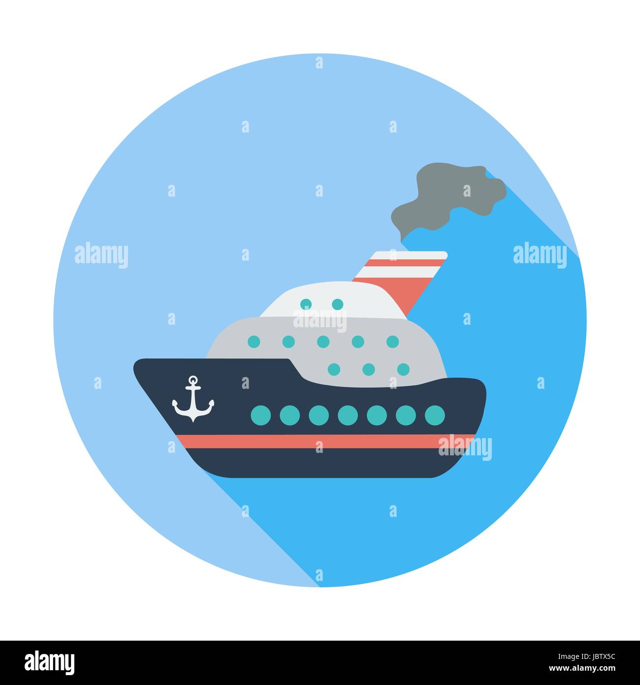 Ship. Single flat color icon. Vector illustration Stock Vector Image ...