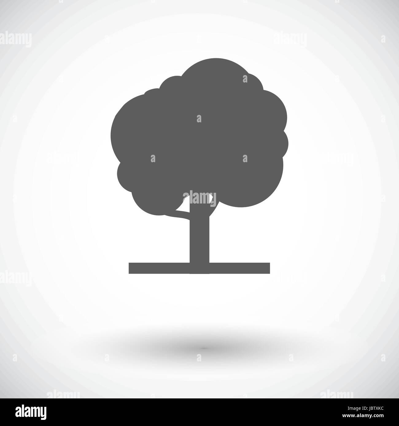 Tree. Single flat icon on white background. Vector illustration Stock ...