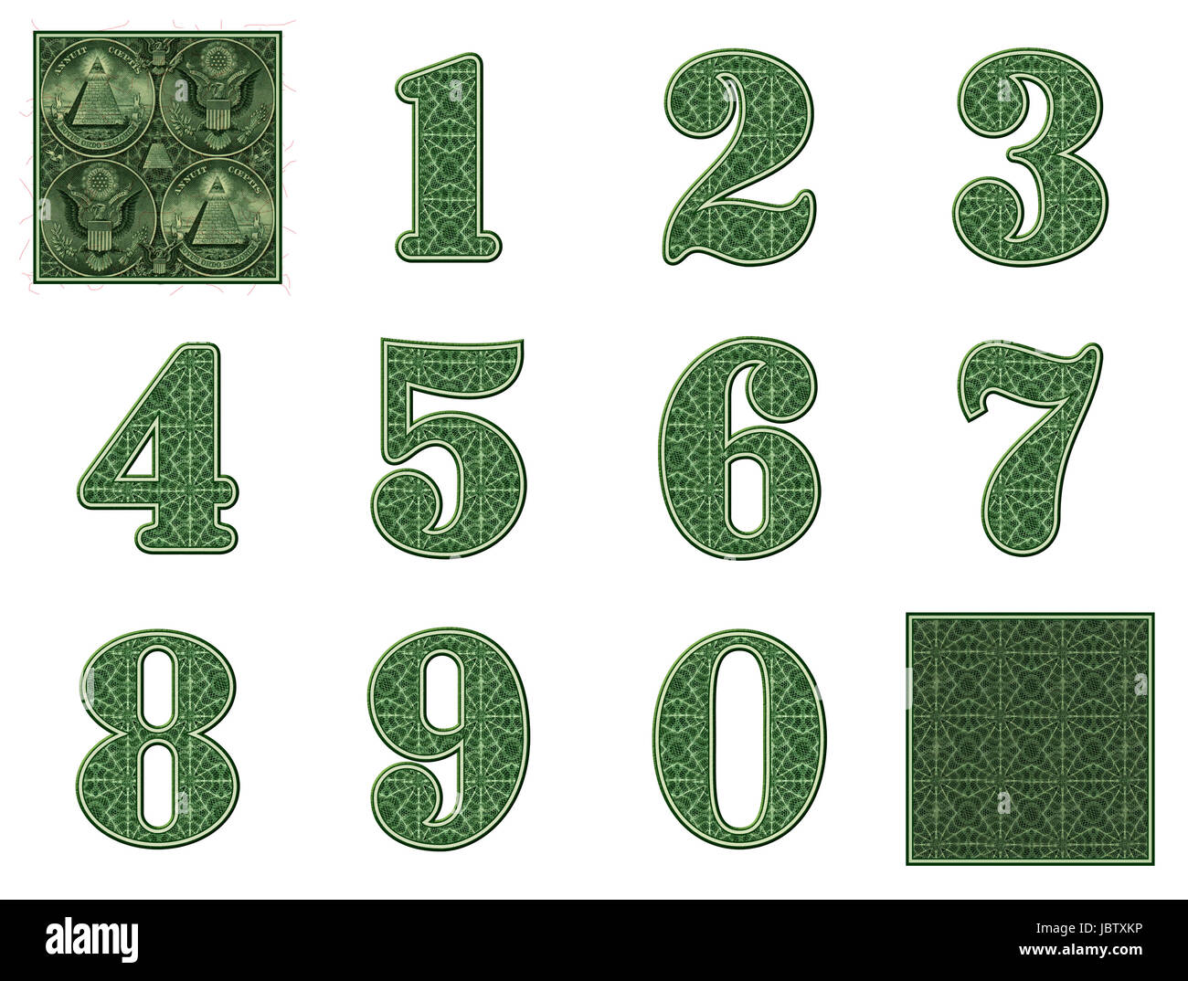 PhotoIllustration using parts of U.S. currency bills retouched and re