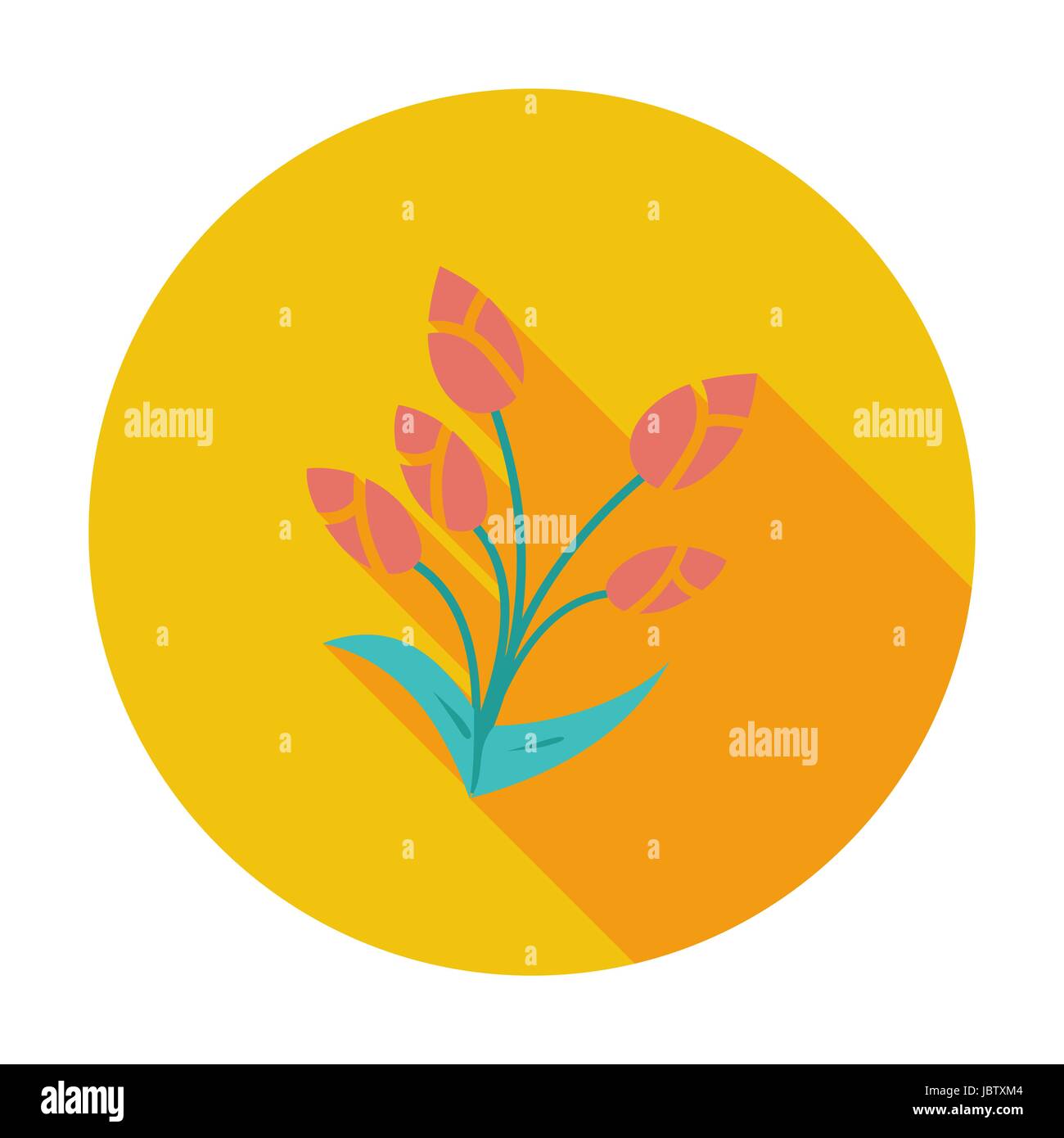 Tulip. Single flat color icon. Vector illustration Stock Vector Image ...