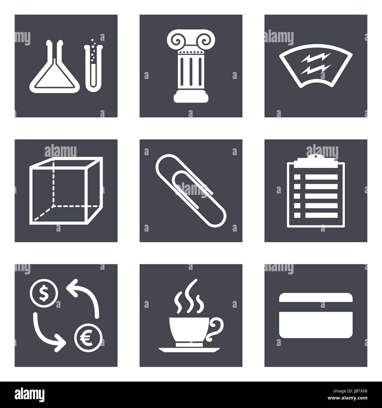 Icons for Web Design and Mobile Applications set 6. Vector illustration. Stock Vector