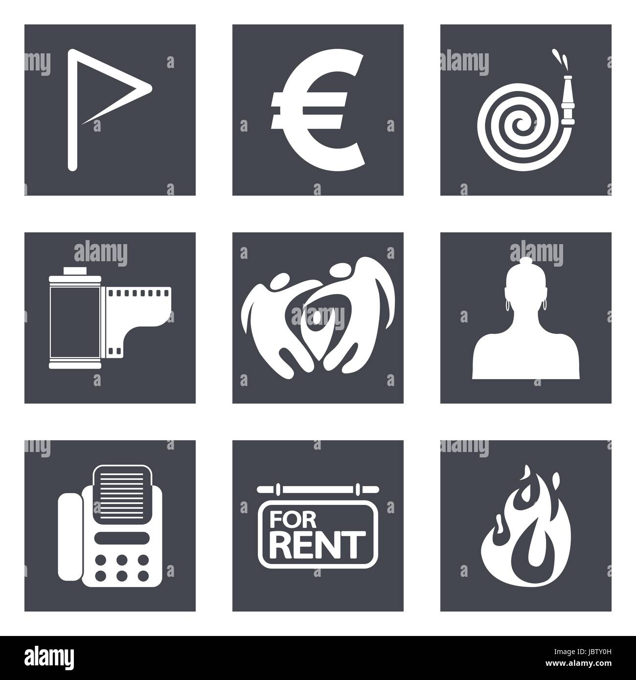 Icons for Web Design and Mobile Applications set 18. Vector illustration. Stock Vector