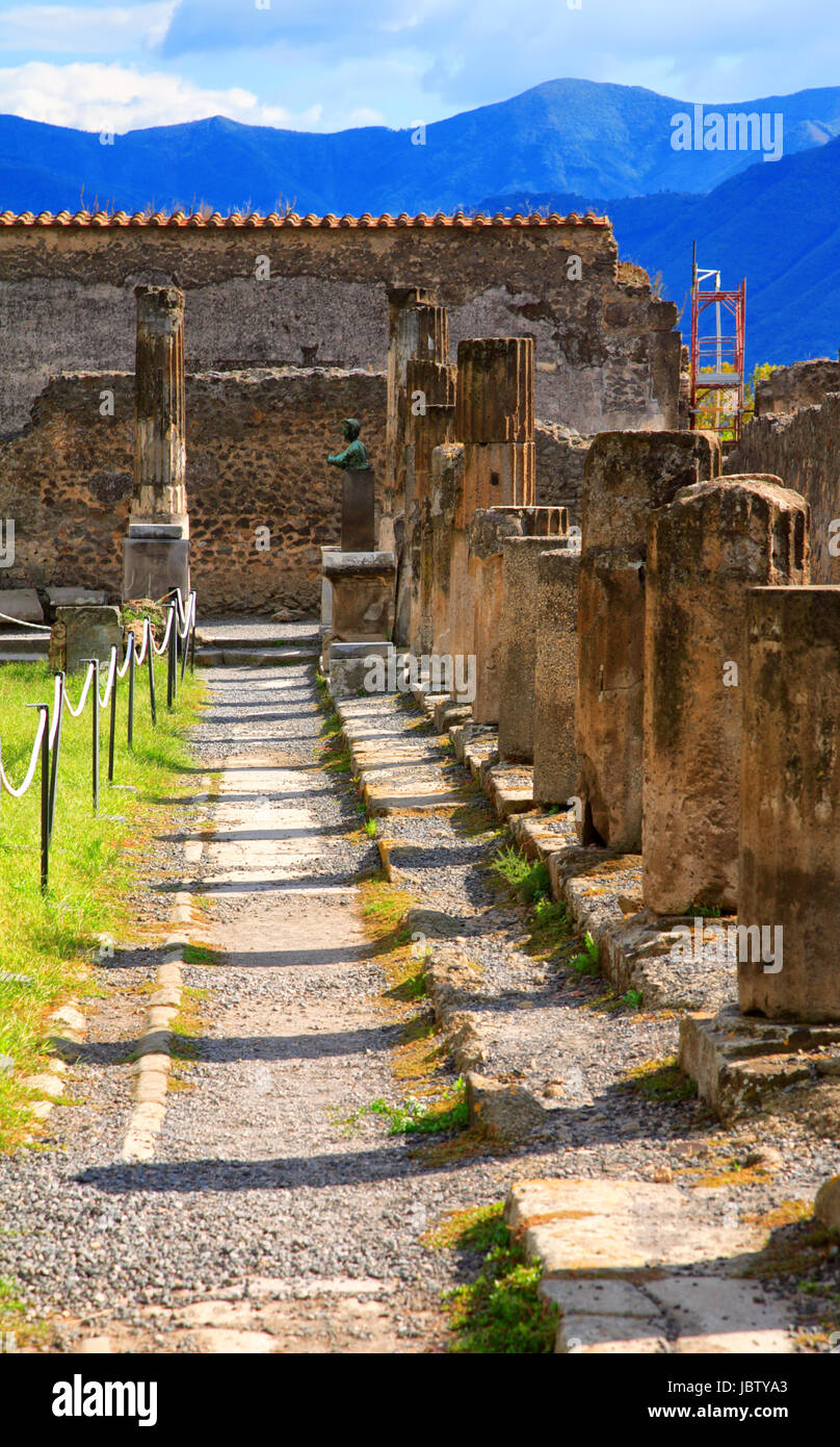 Ruins of Pompeii, Campania, Italy. Stock Photo