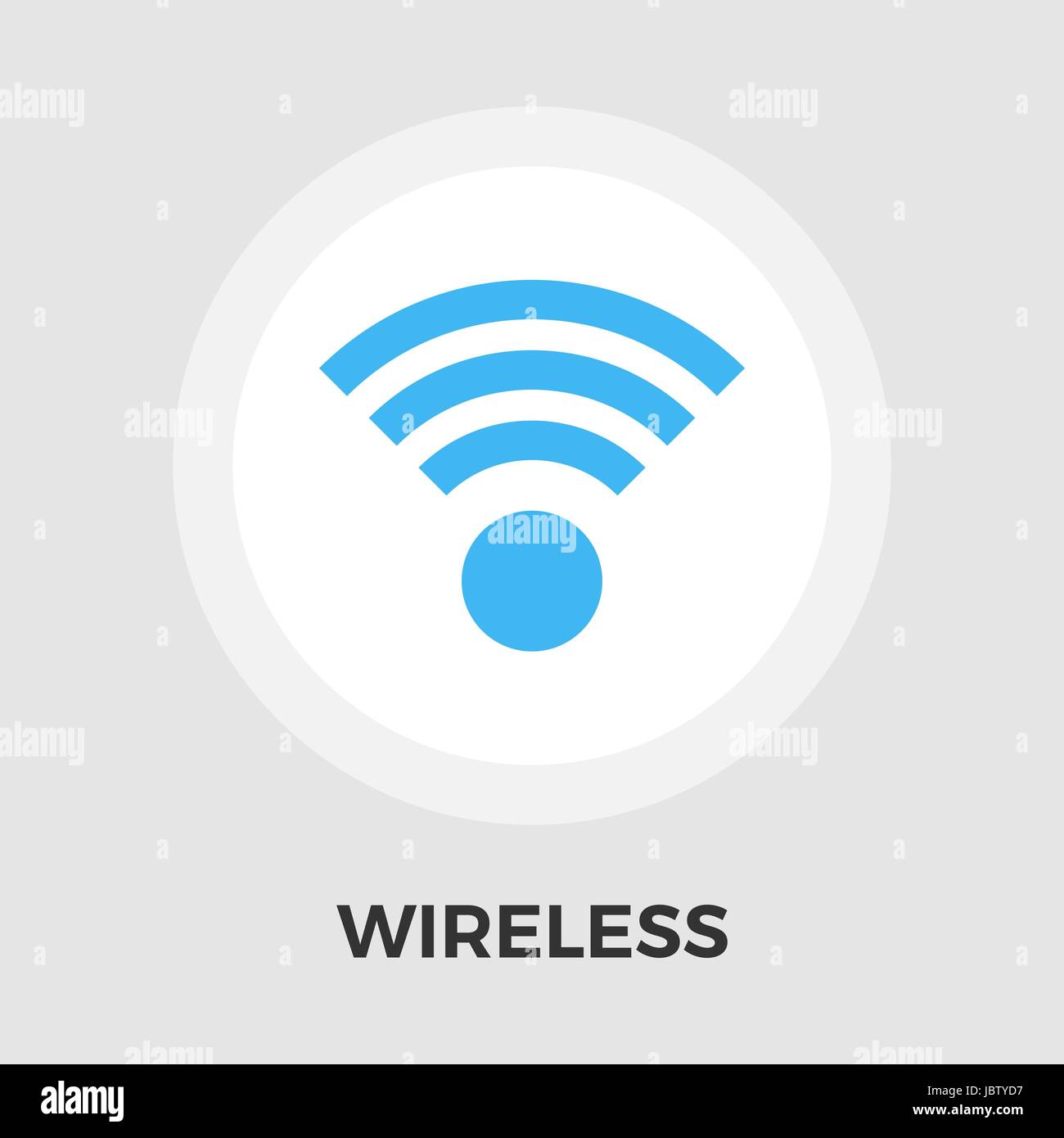 Wireless icon vector. Flat icon isolated on the white background ...