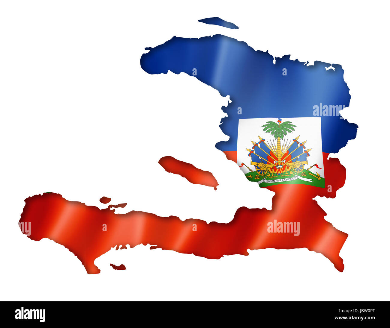 Haiti flag map, three dimensional render, isolated on white Stock Photo -  Alamy