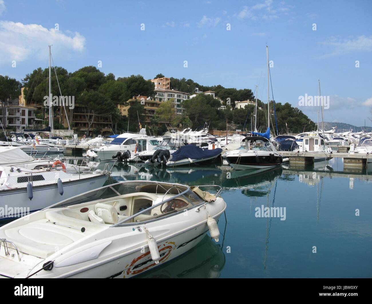 Boote in der Marina Santa Ponsa Stock Photo