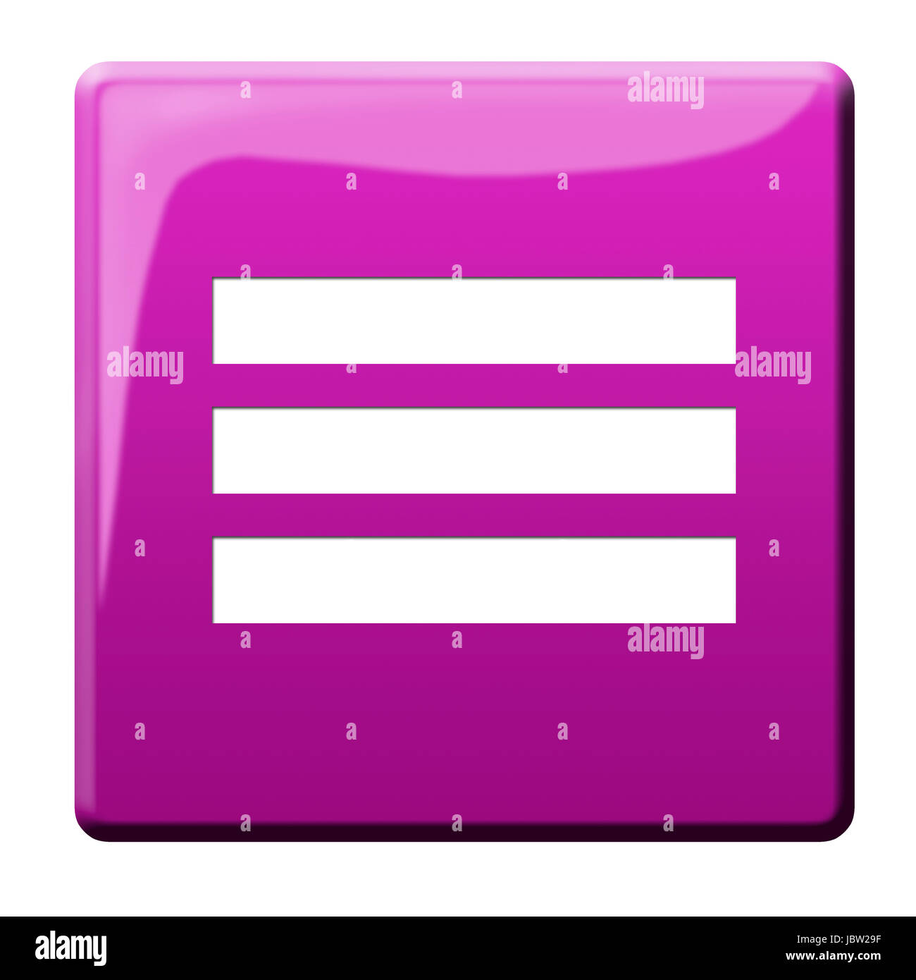 3d list menu button hi-res stock photography and images - Alamy