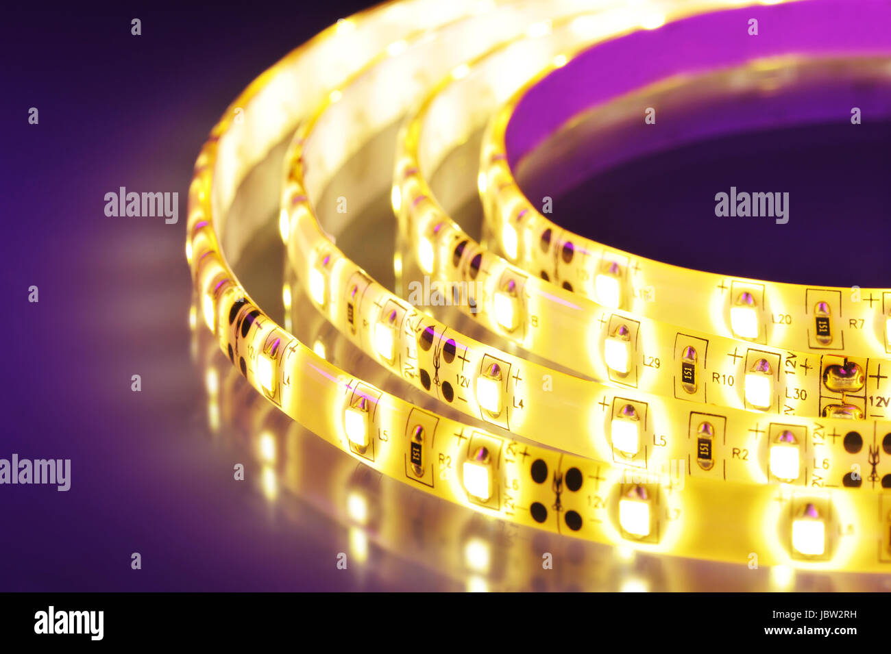 warm white led strip Stock Photo - Alamy
