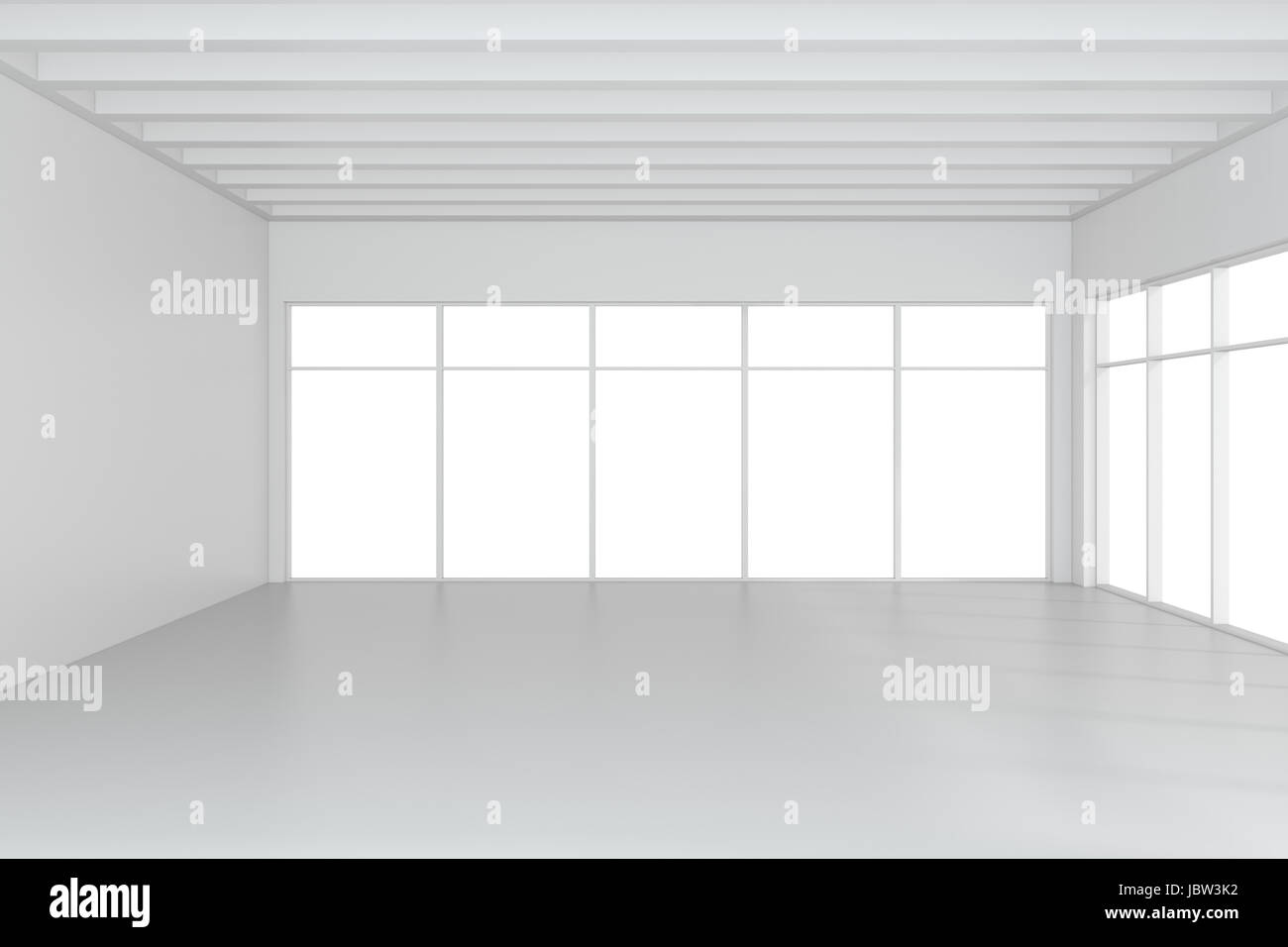 Empty white room interior office. 3d rendering Stock Photo - Alamy