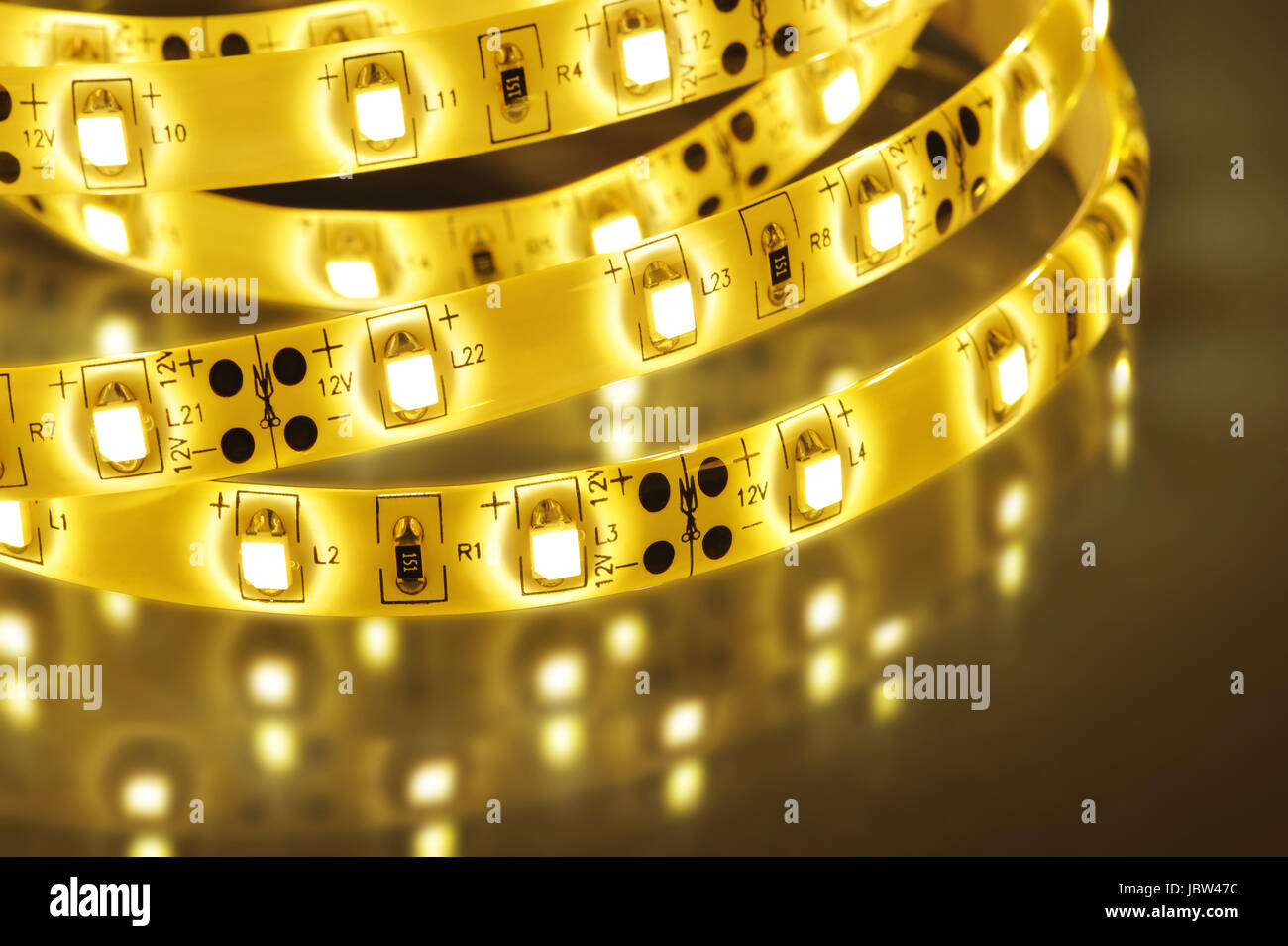 warm white led strip Stock Photo - Alamy