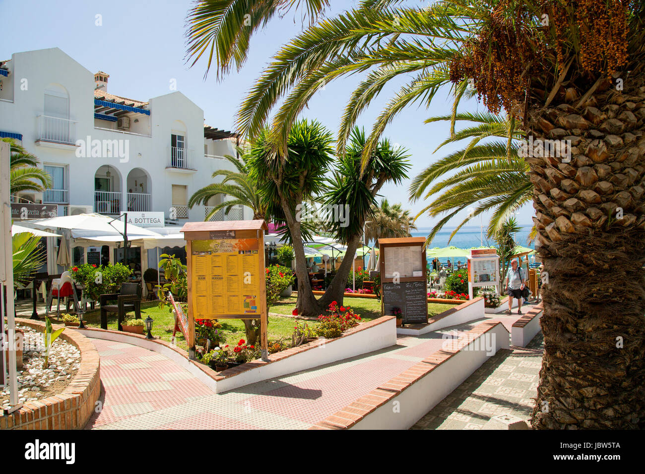 Restaurants By The Beach At Nerja Andalusia Spain Costa Del Sol Restaurants By The Beach At Nerja Andalusia Spain Costa Del Sol