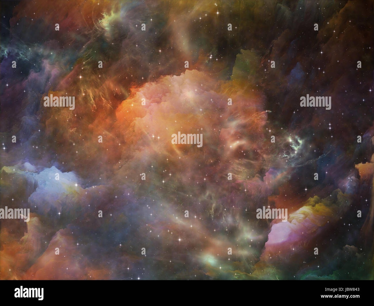 Deep Space series. Composition of nebula, stars and colors on the ...