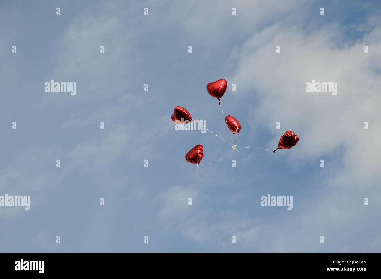 Fliegende Herzen Herz Luftballon Luftballons Hochzeit Liebe Stock Photo Alamy