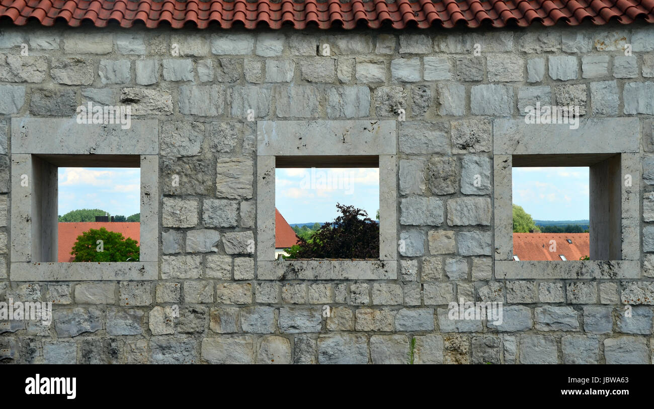trio with perspective Stock Photo