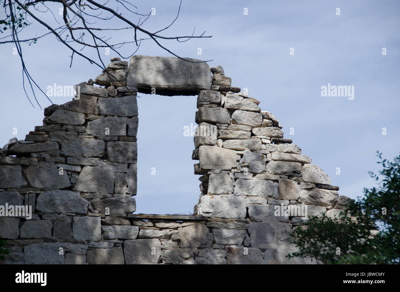 Ruins of an Old Stone Home Stock Photo - Alamy