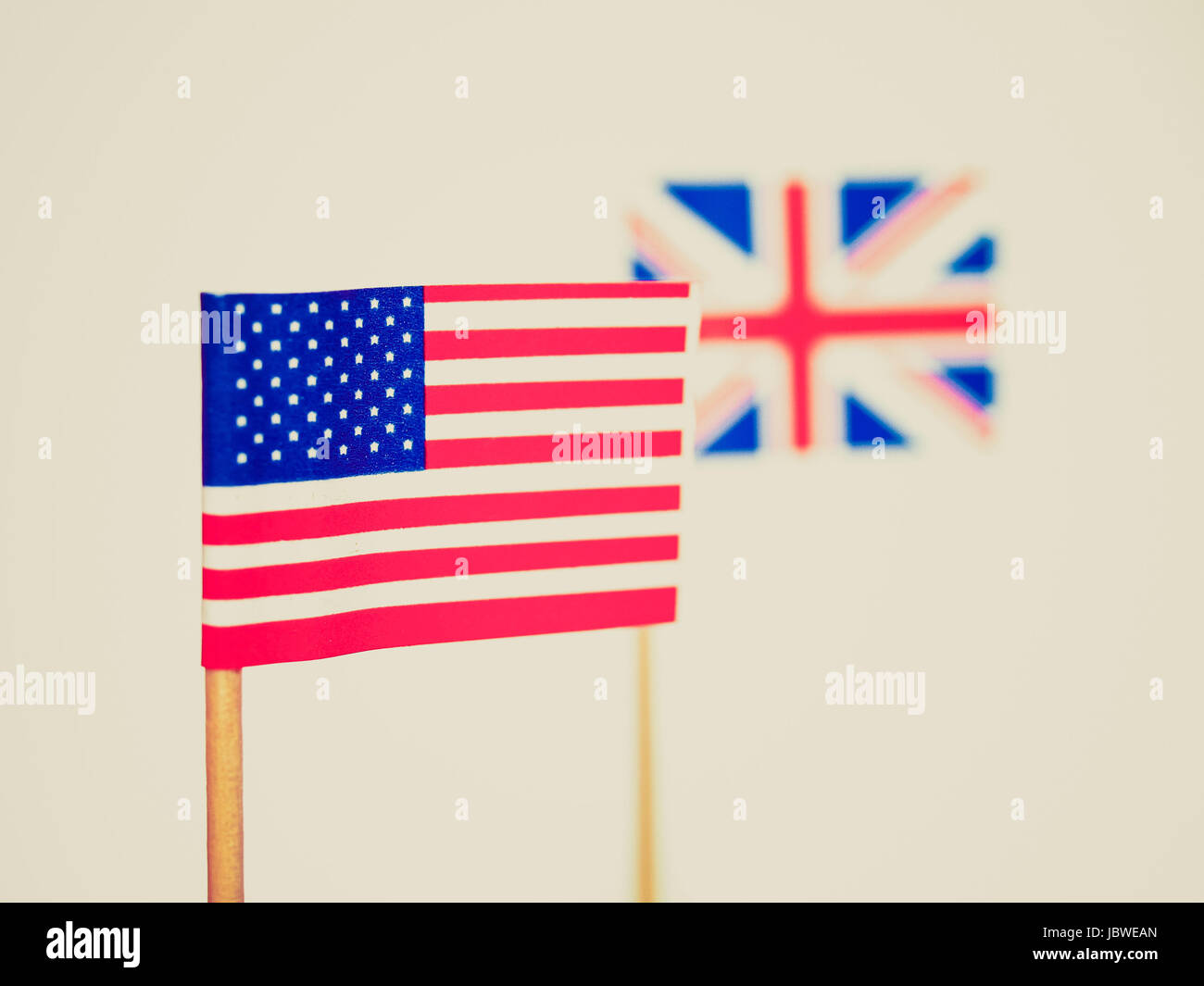 Vintage retro looking The national flag of the United Kingdom (UK) and ...