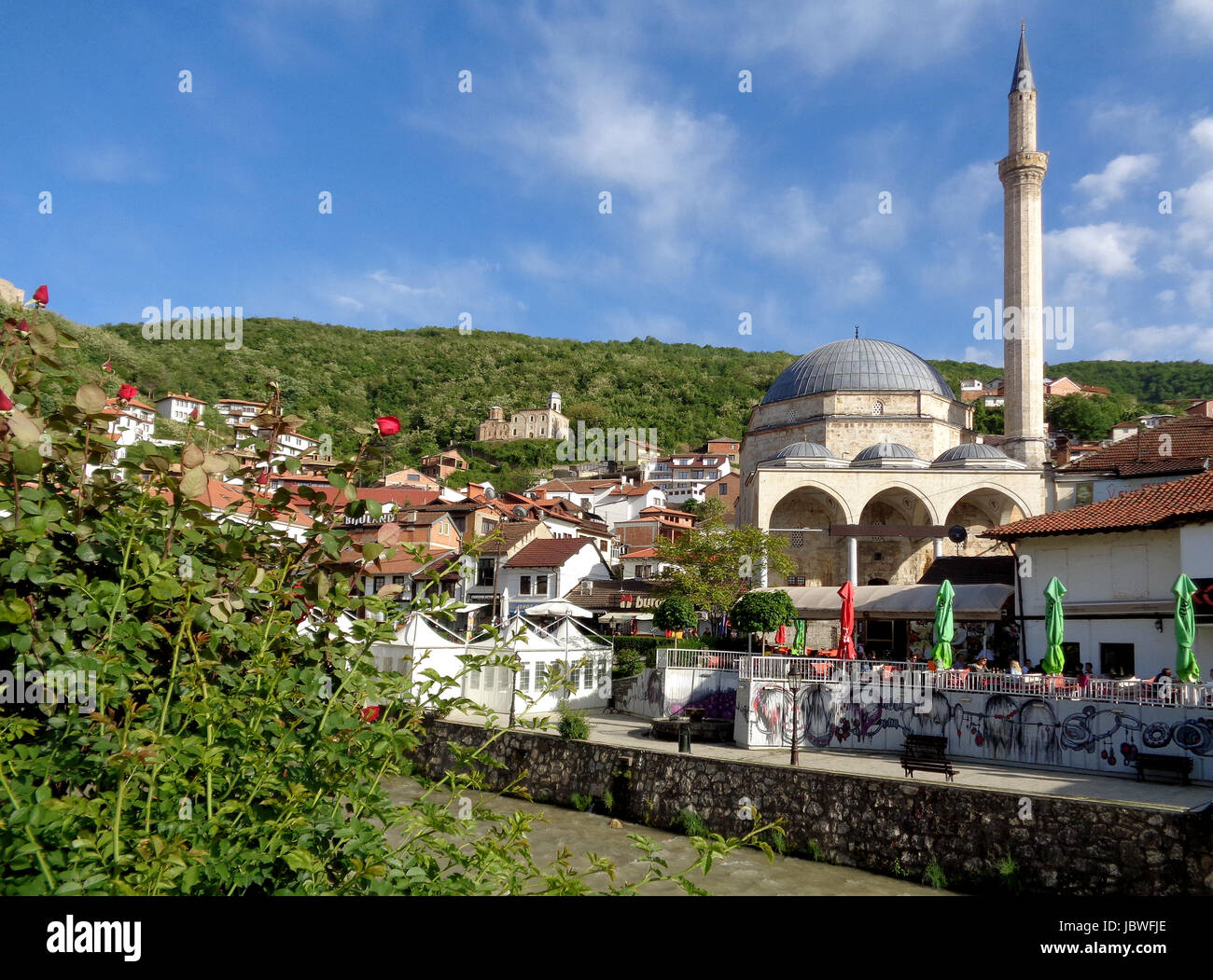 Prizren Old City With The Famous Landmark, Sinan Pasha Mosque, Kosovo ...