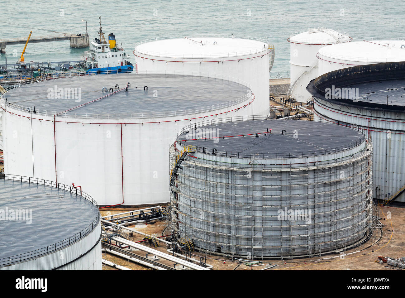 Oil Tank in hong kong close up at day Stock Photo Alamy