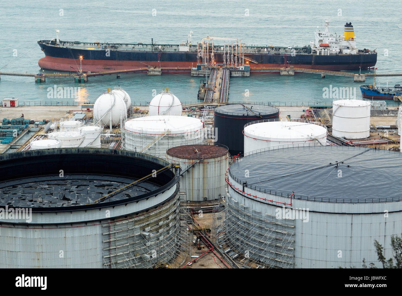 Oil Tank in hong kong close up at day Stock Photo Alamy