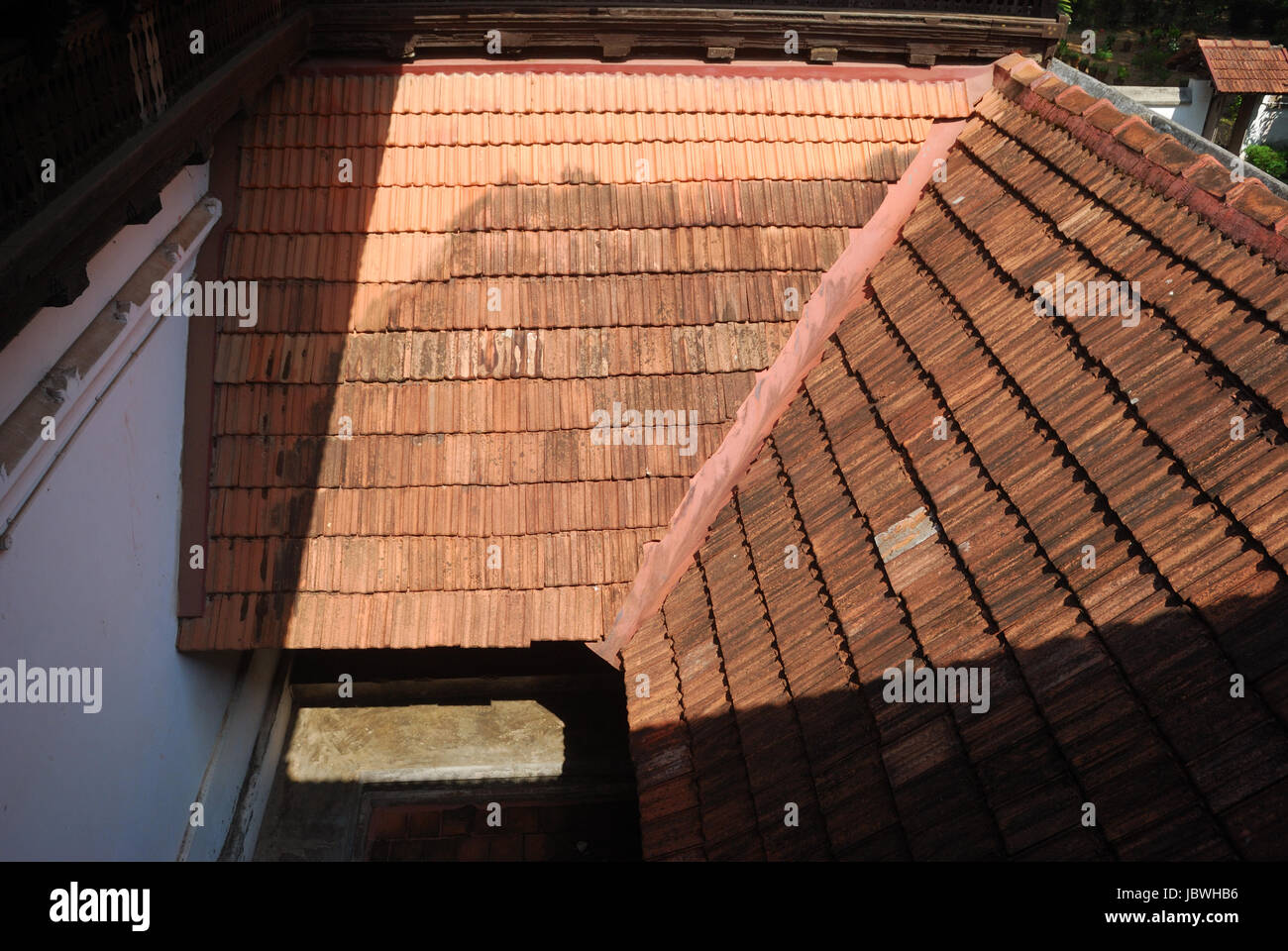 roof tile at krishnapuram palace,kayamkulam,kerala,india Stock Photo
