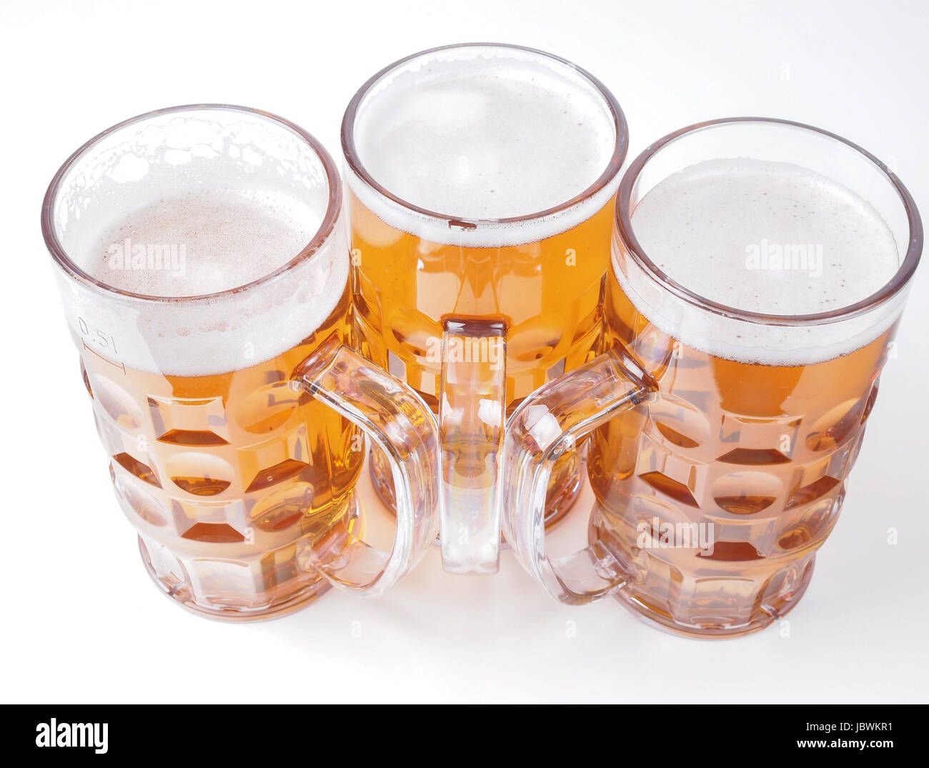 Many large glasses of German lager beer Stock Photo - Alamy