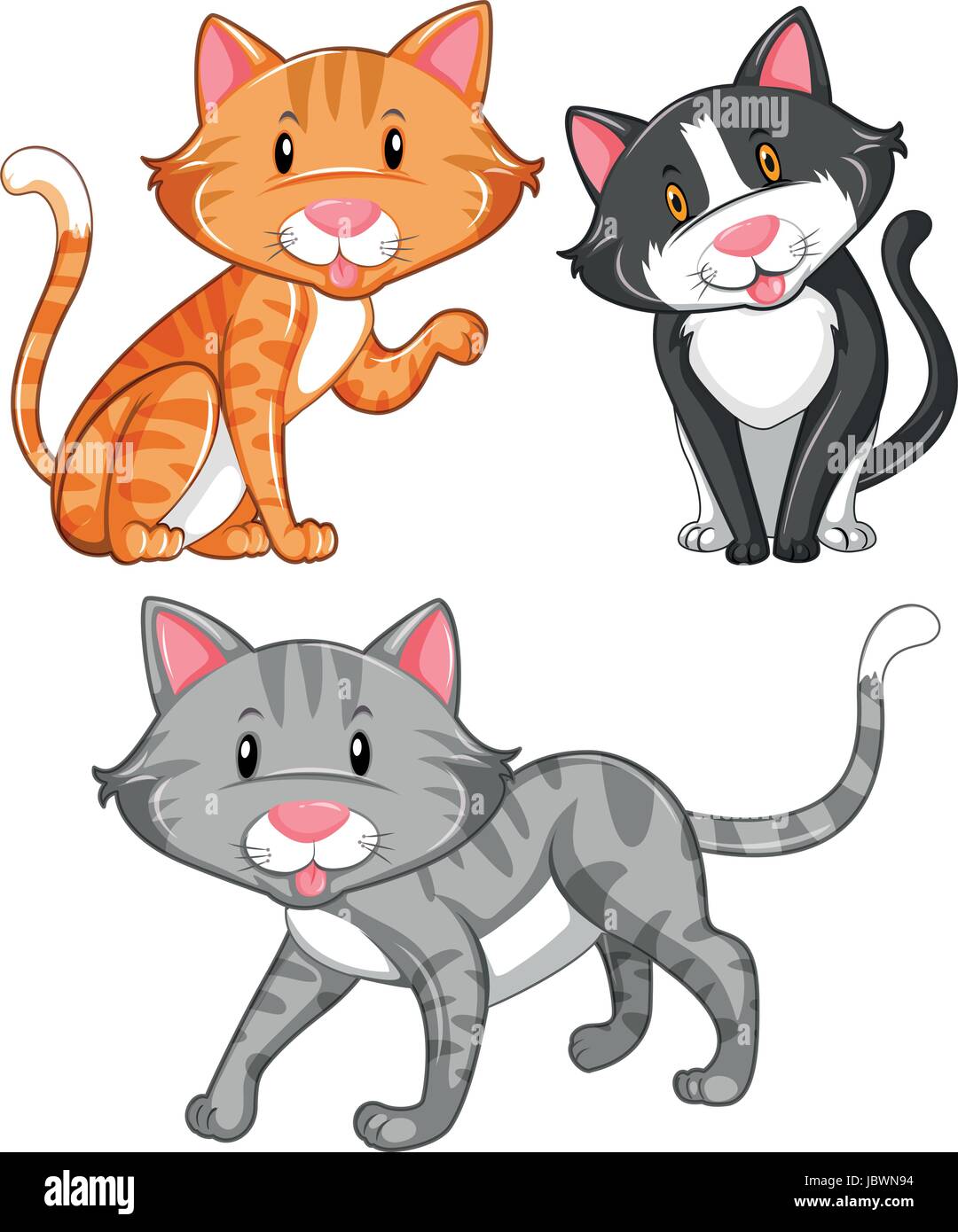 Cat with different fur colors illustration Stock Vector Image & Art Alamy