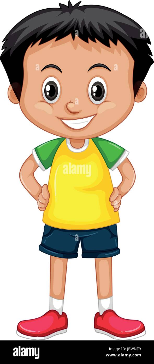 Little boy with big smile illustration Stock Vector Image & Art - Alamy