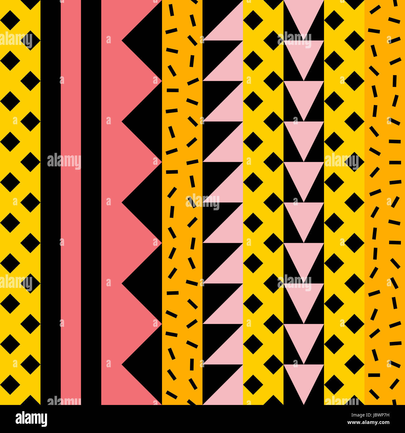 Retro color tribal seamless pattern. Fancy abstract geometric art print ...