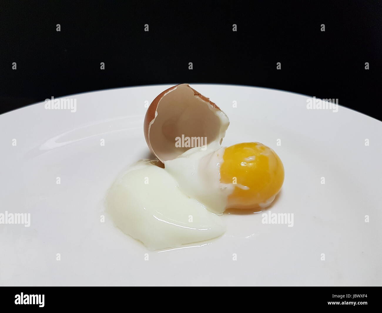 Half Boiled Eggs Stock Photo