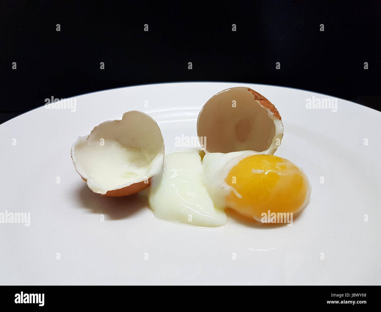 Half Boiled Eggs Stock Photo Alamy