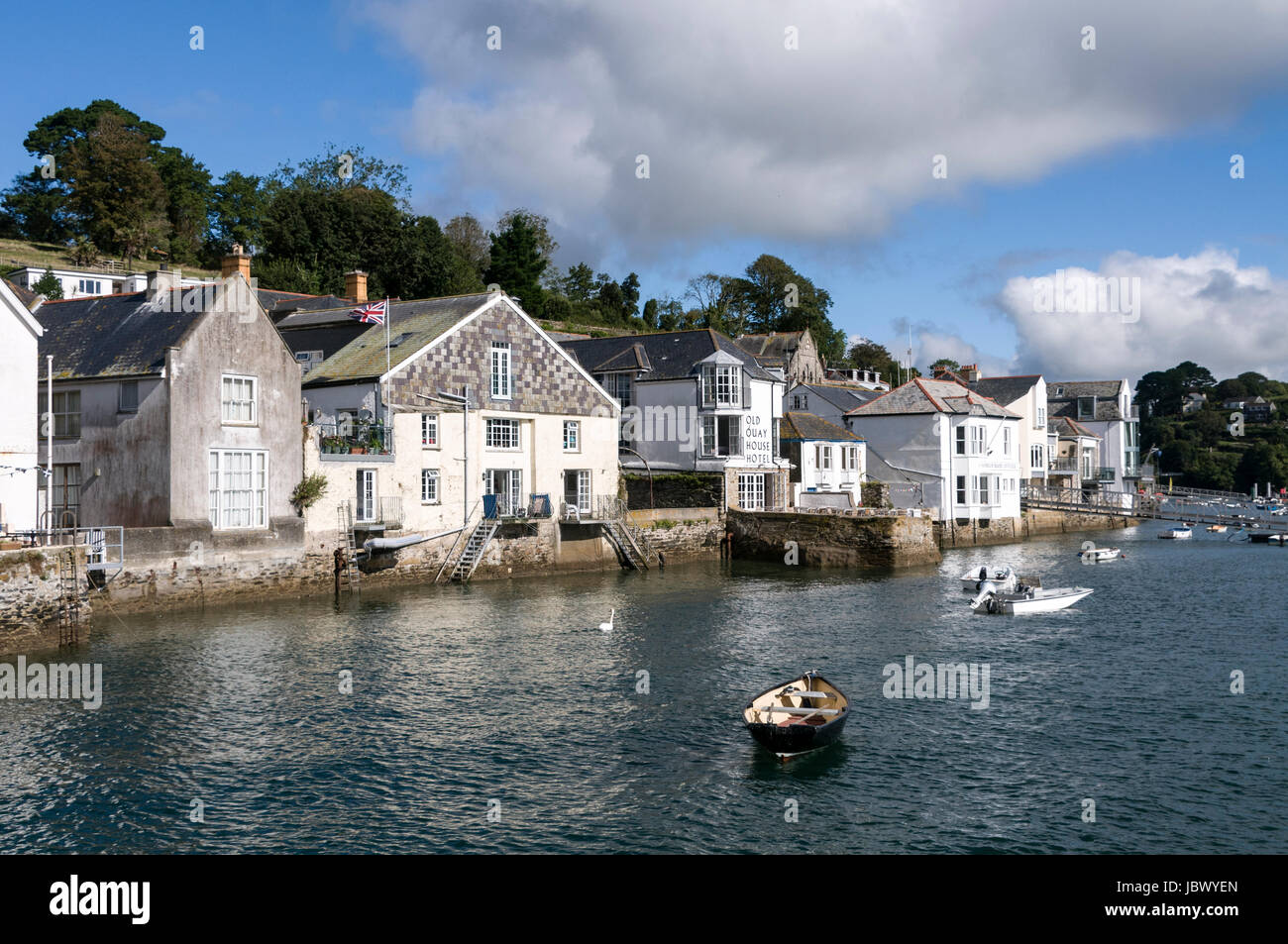 The Fowey River At Fowey In Fowey Cornwall Britain Stock - 