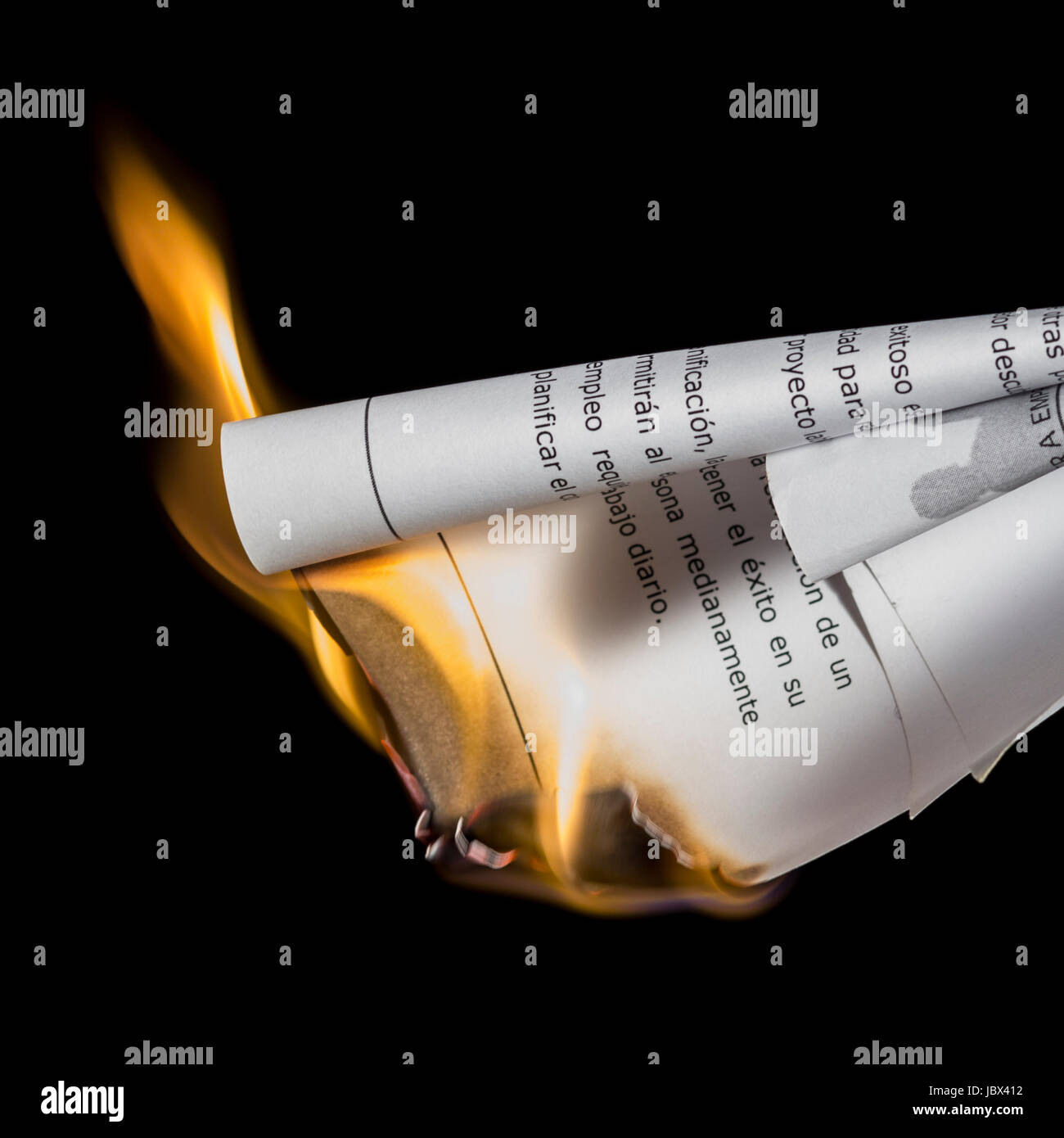 Burning papers. Suppress evidences Stock Photo Alamy