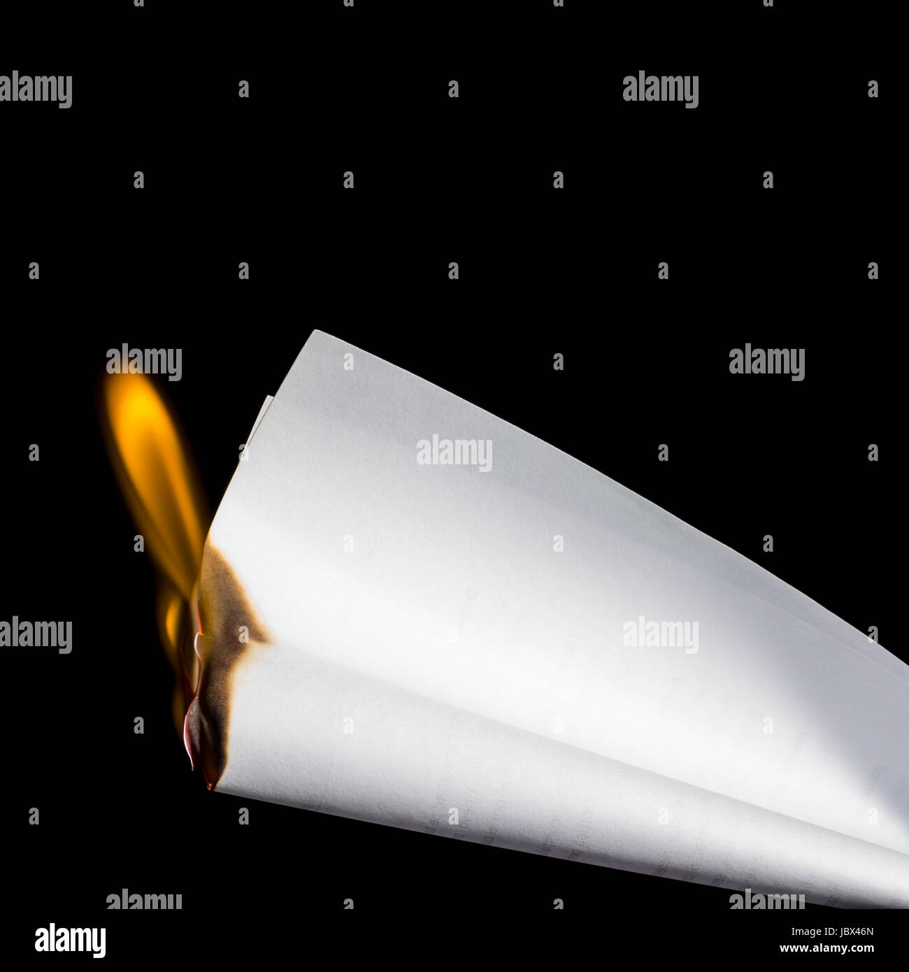 A burning paper Stock Photo Alamy