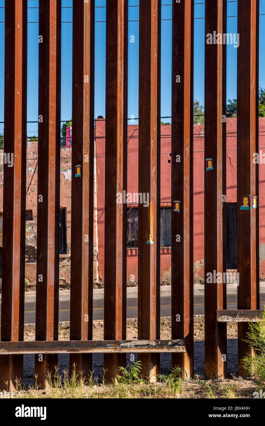 International border between United States and Mexico in Nogales