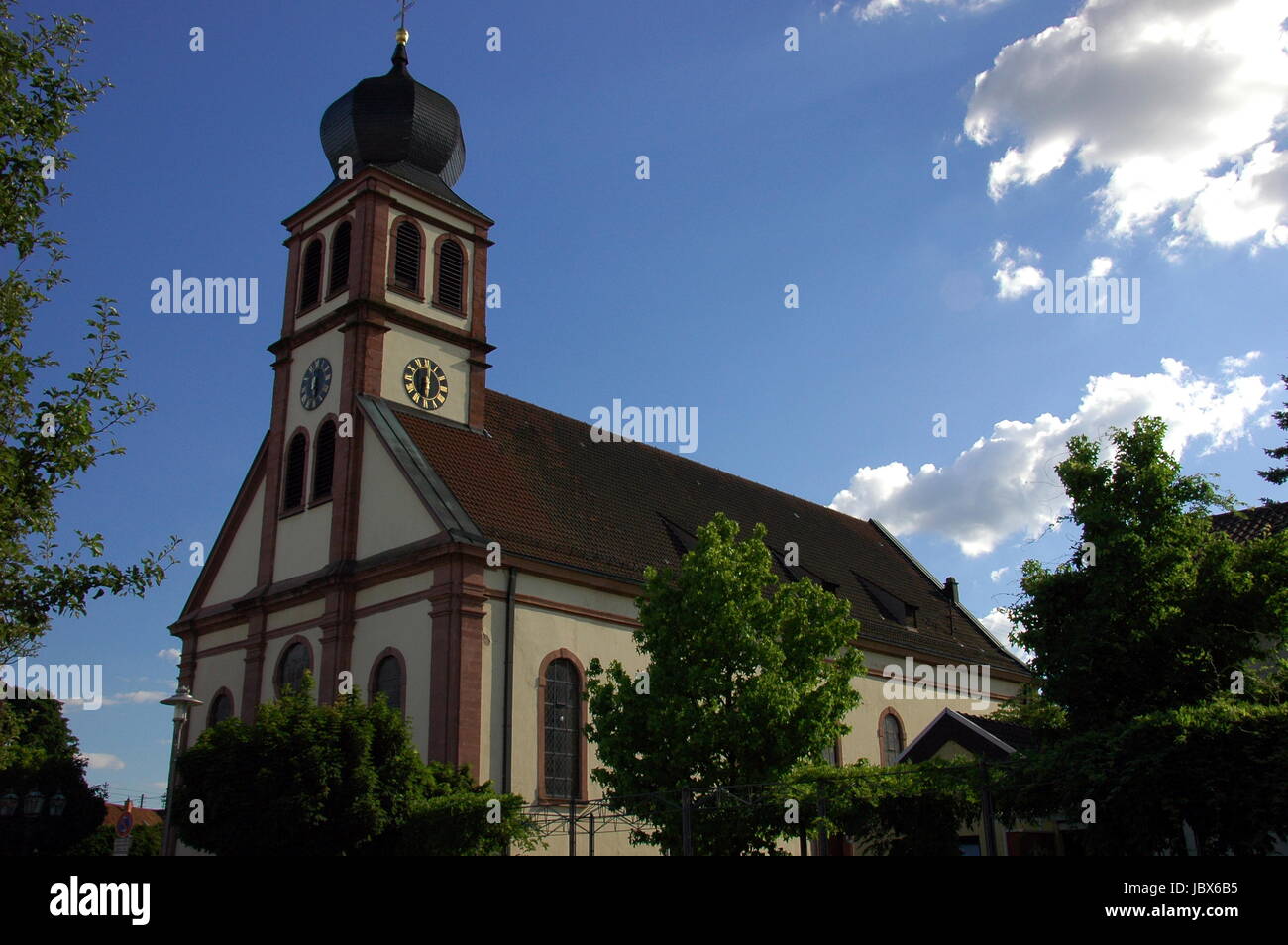 catholic church hagenbach / pfalz Stock Photo