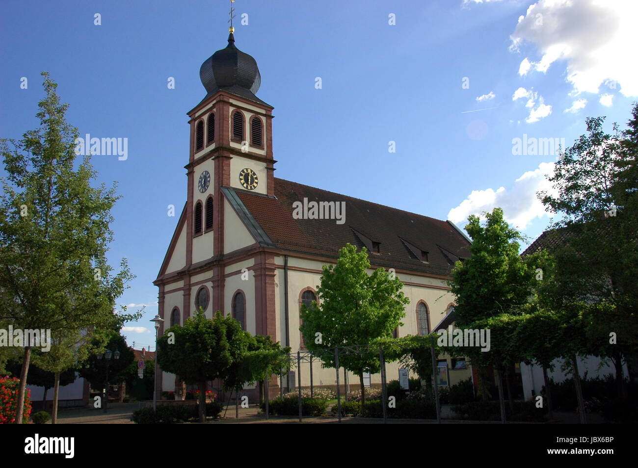 catholic church hagenbach / pfalz Stock Photo