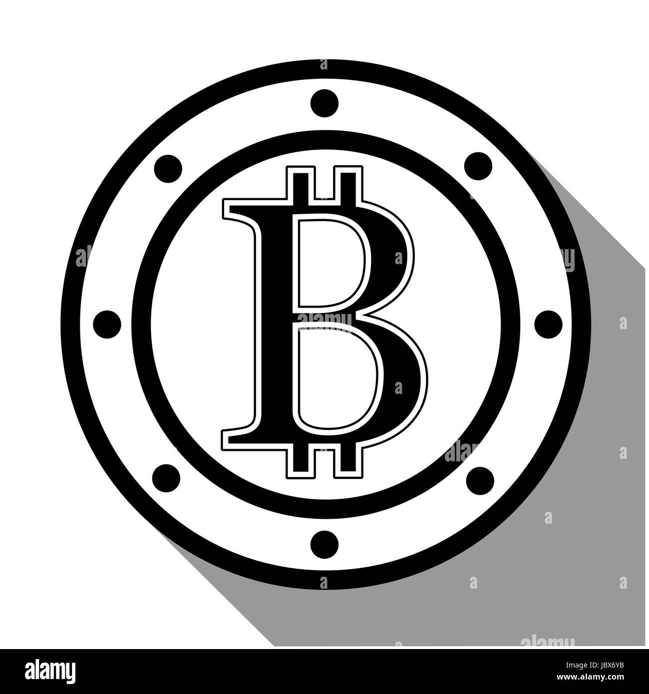 Bitcoin flat design, virtual coin. Vector illustration Stock Vector ...