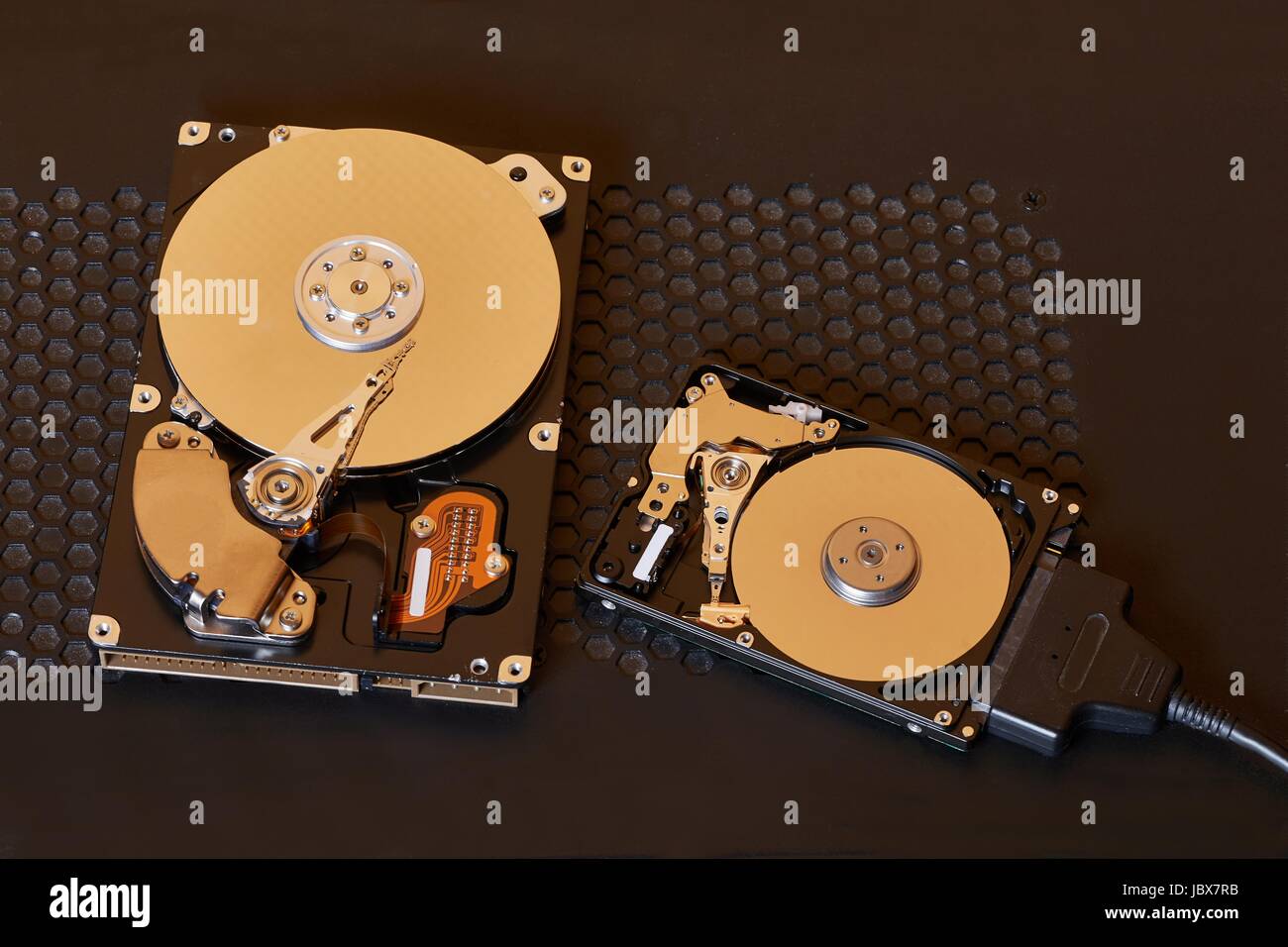 A 3 5 Inch Desktop And A 2 5 Inch Laptop Hard Disk Side By Side Stock Photo Alamy
