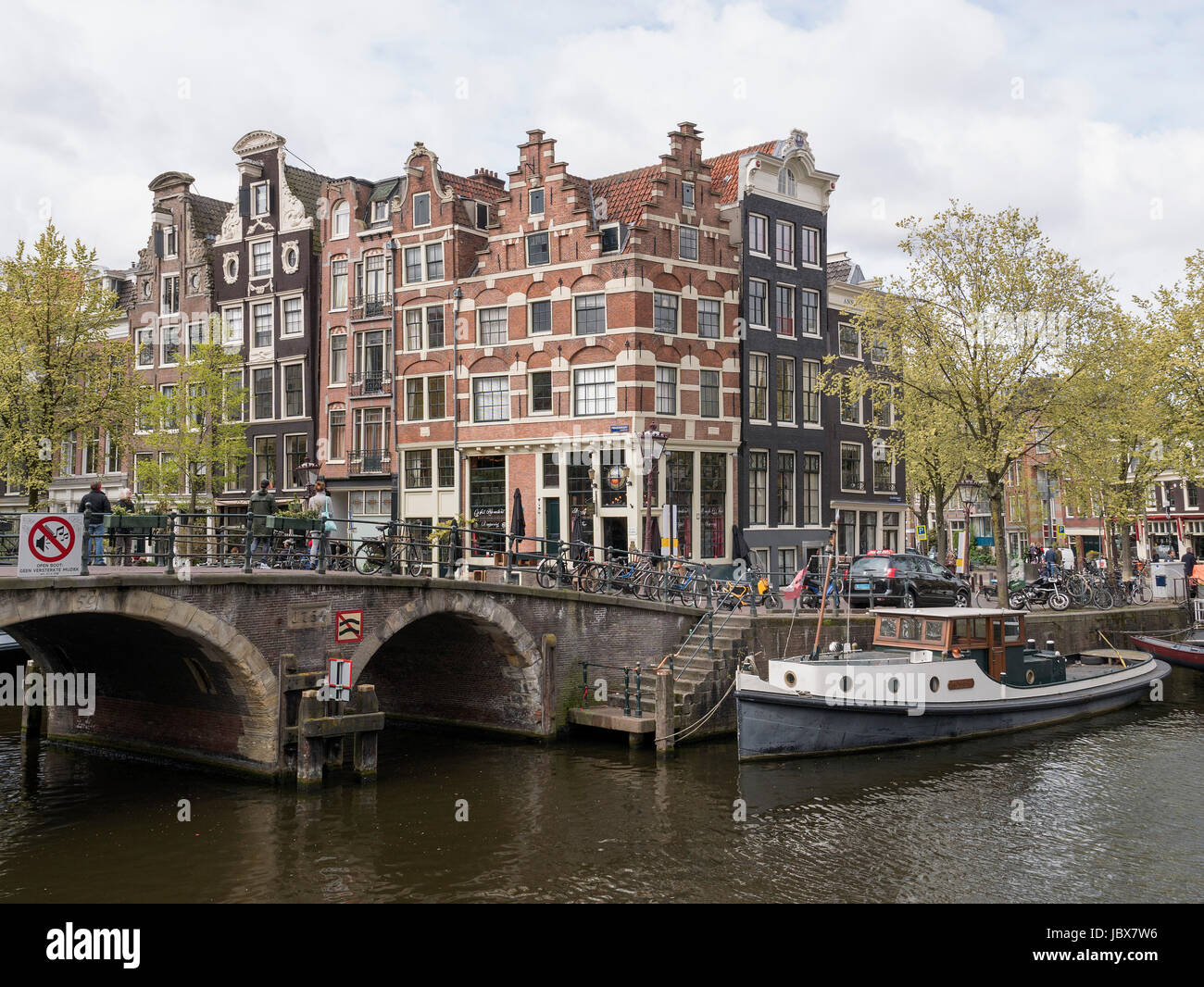 Prinsengracht in Amsterdam, Provinz Nordholland, Niederlande Prinsengracht  in Amsterdam, Province North Holland, Netherlands Stock Photo - Alamy