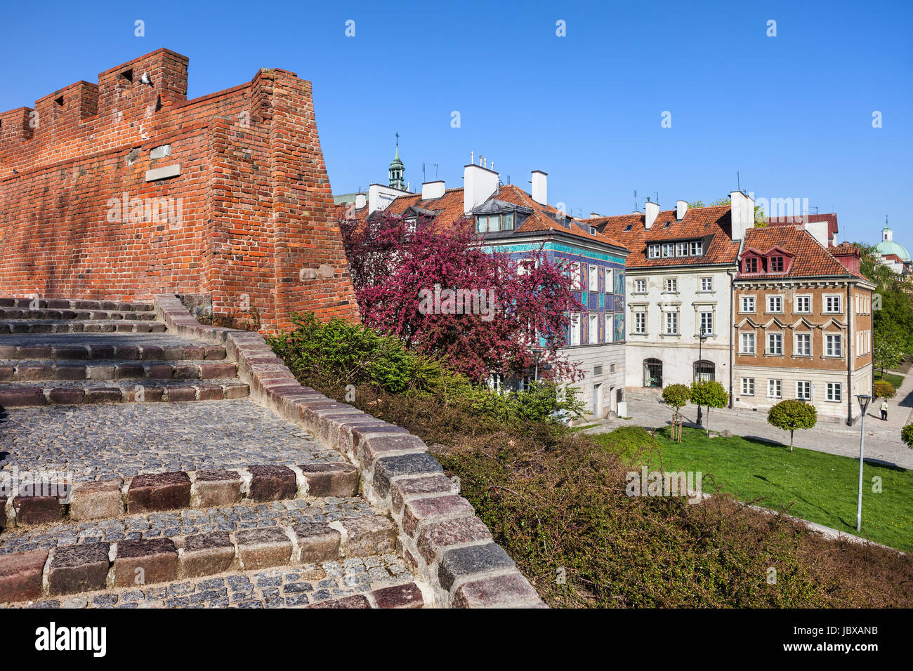 Poland, Warsaw, Old Town and New Town historic architecture Stock Photo