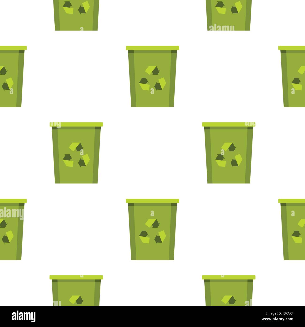 Green bin with recycle symbol pattern seamless Stock Vector Image & Art ...