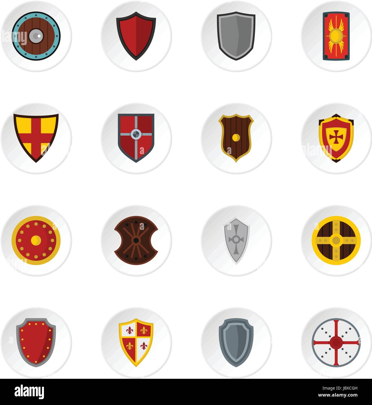 Shield frames set flat icons Stock Vector Image & Art - Alamy