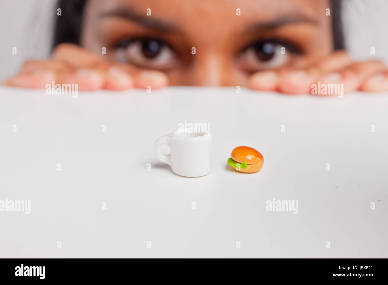 indian girl on a severe diet Stock Photo