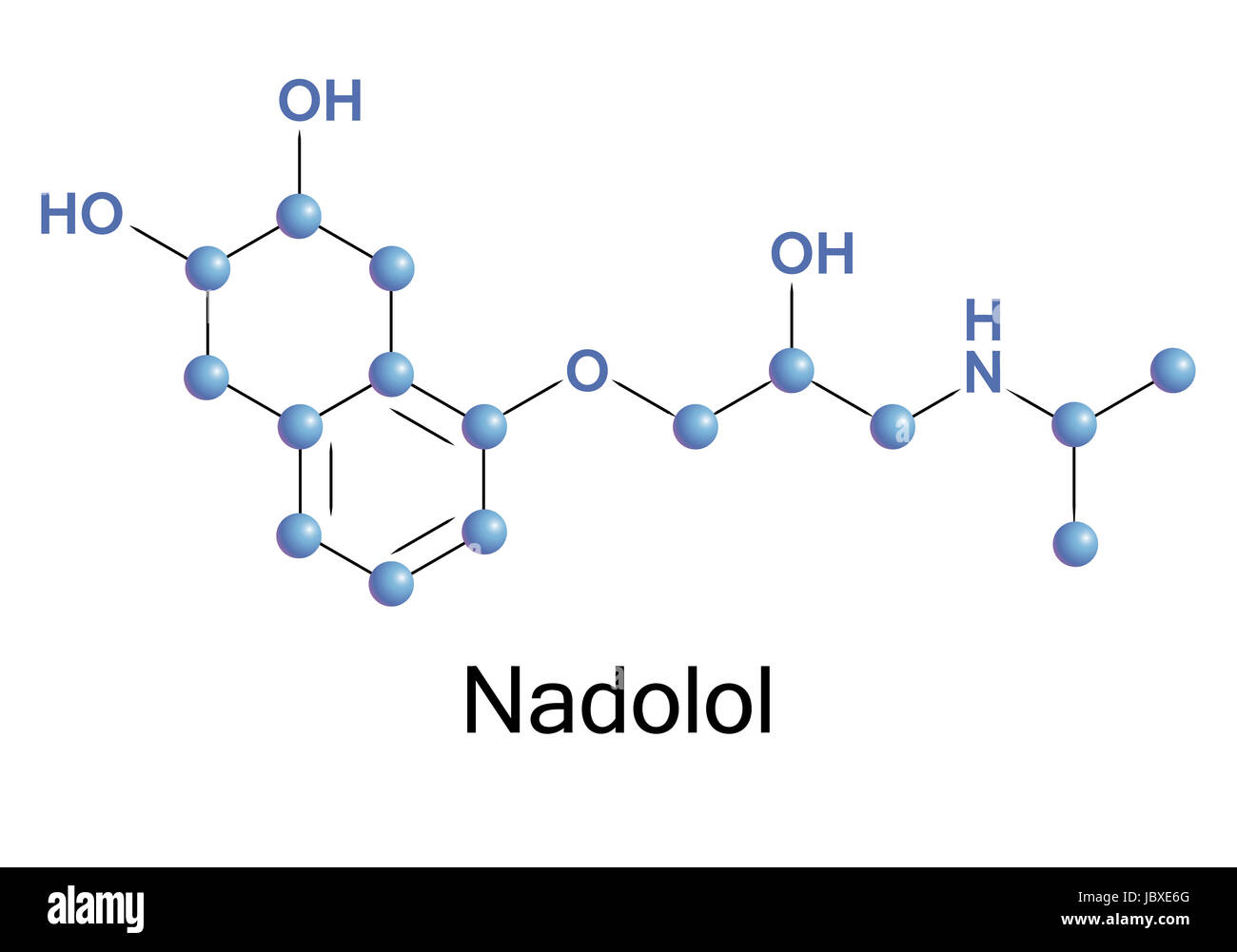 chemical formula of nadolol, a vector illustration Stock Photo - Alamy